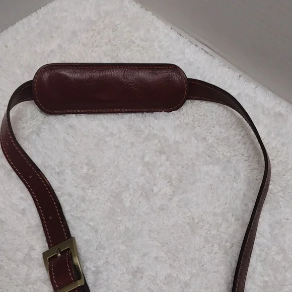 Brown Leather Shoulder Strap Adjustable 40 1/2"-46" L x 1" W #135-44 - Picture 10 of 16